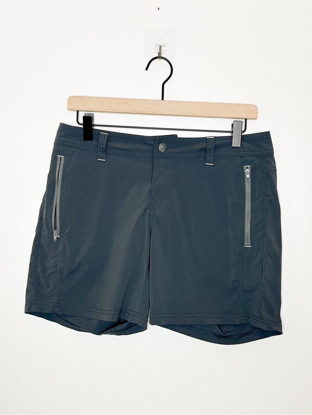 Prana Womens Aria Casual Outdoor Hiking Shorts Neutral Grey 6